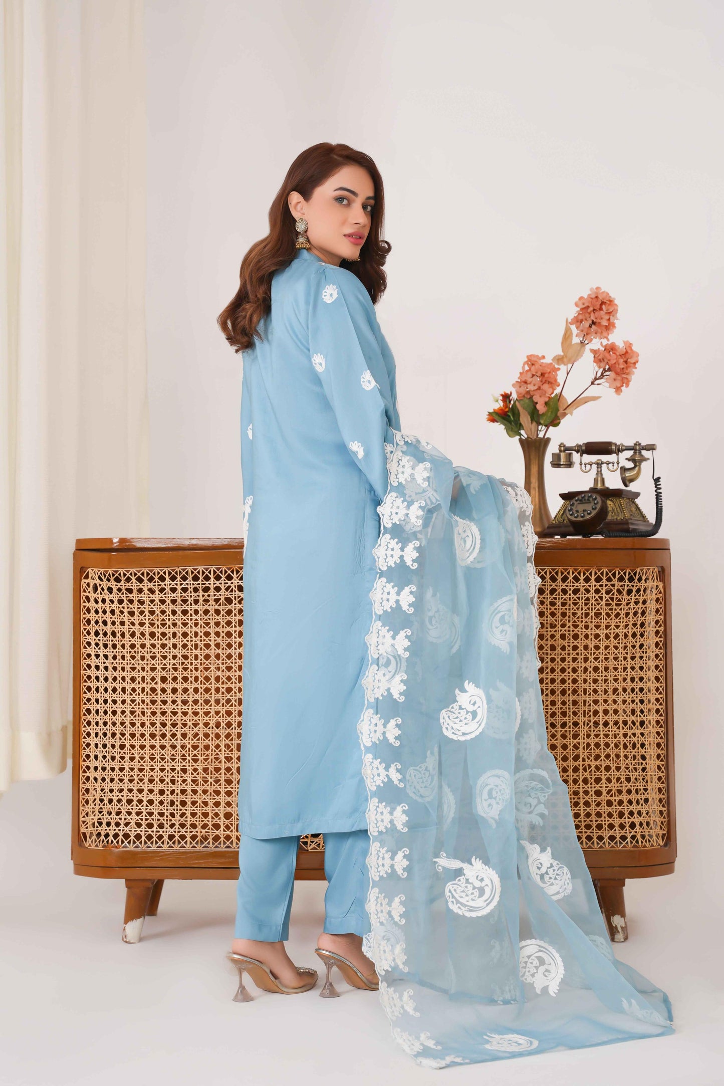 ZYLA 3PC - Embroidered Luxe Pret