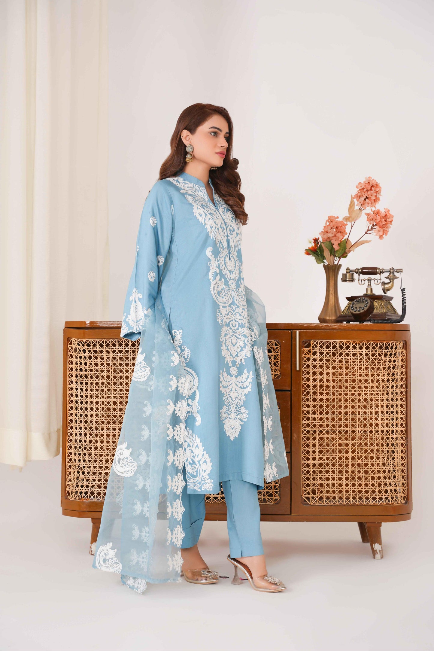 ZYLA 3PC - Embroidered Luxe Pret
