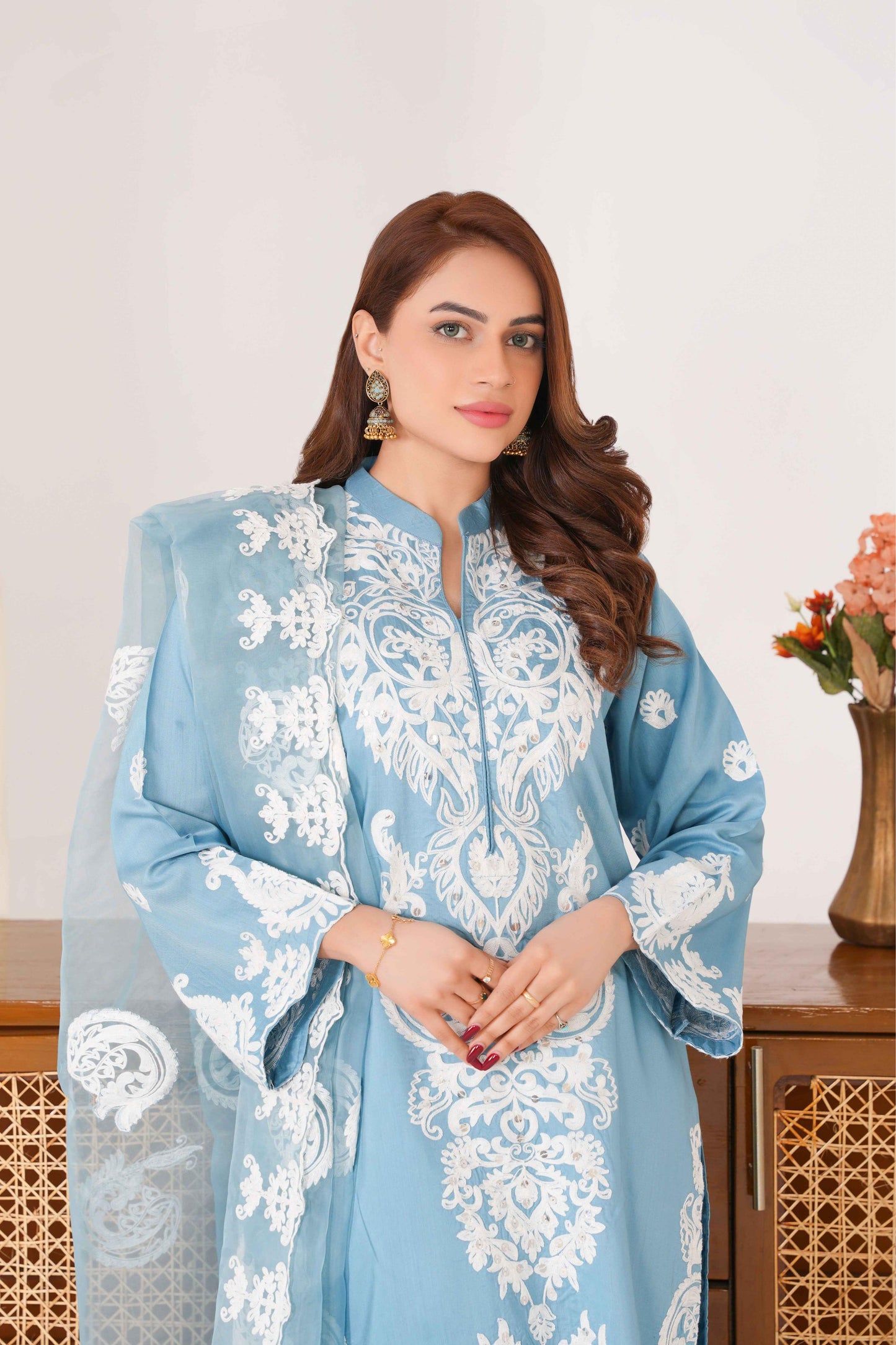 ZYLA 3PC - Embroidered Luxe Pret