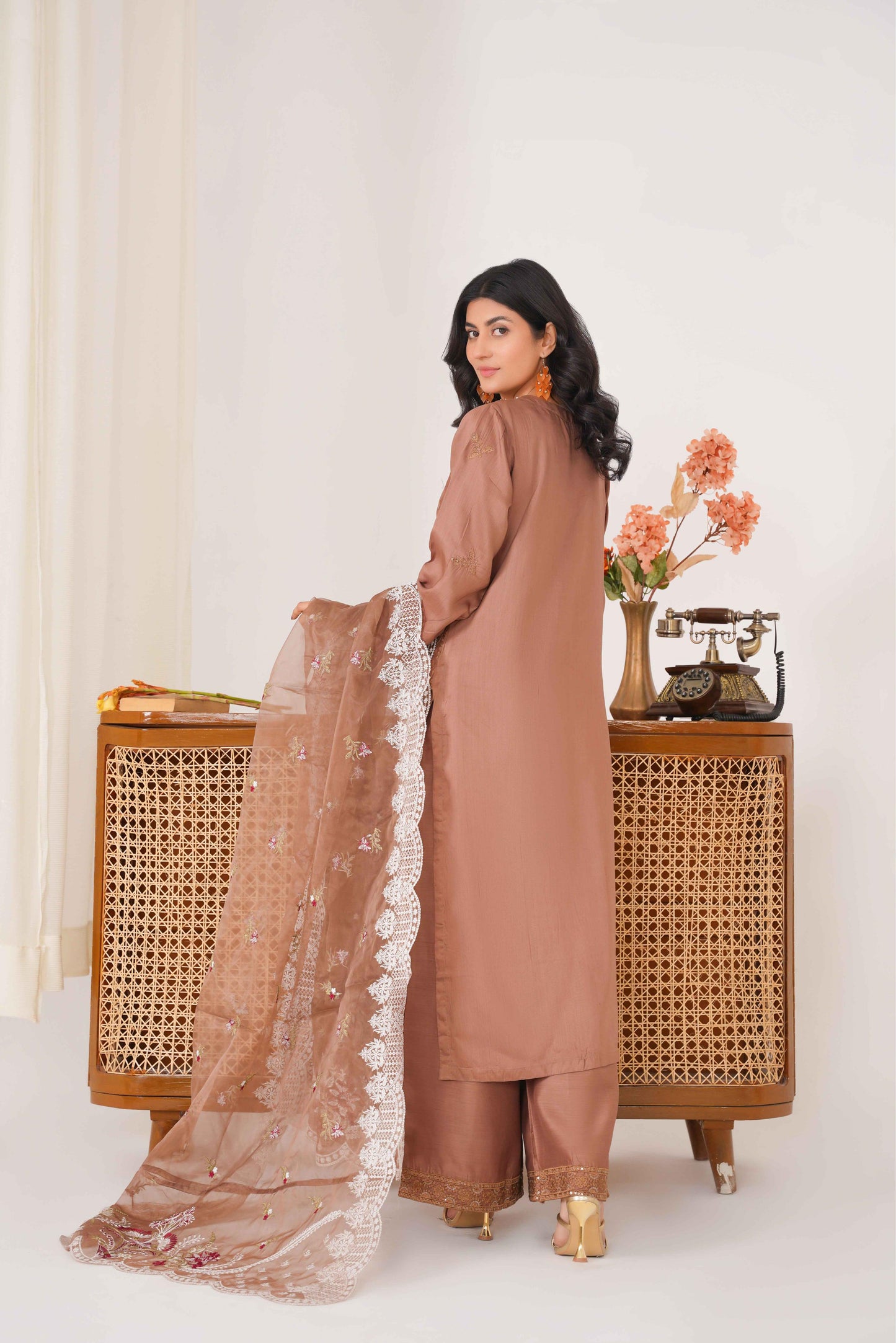 Faux 3PC - Embroidered Luxe Pret