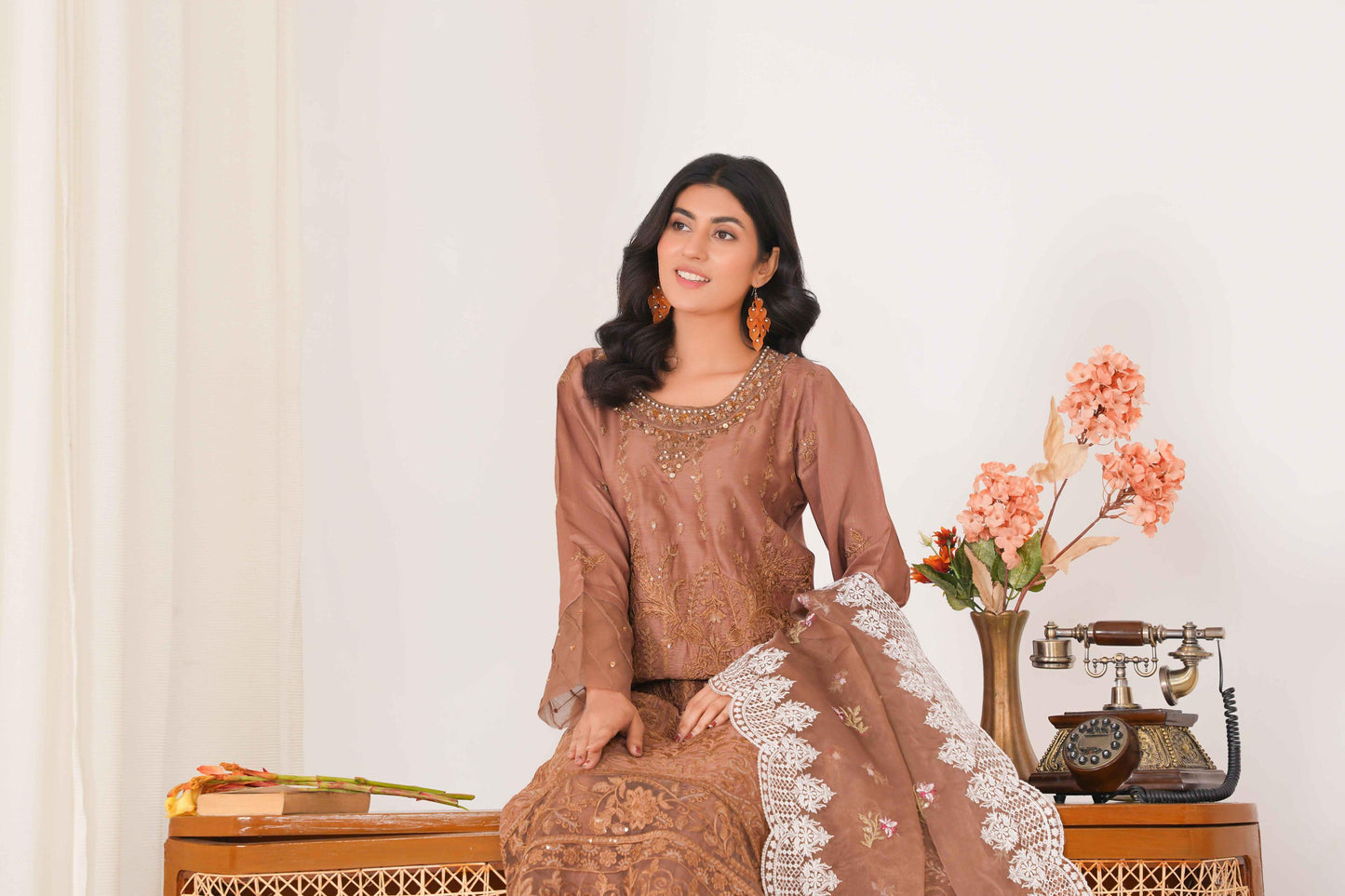 Faux 3PC - Embroidered Luxe Pret