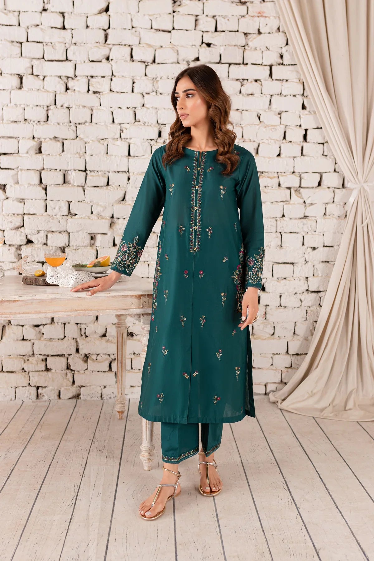 Eyana 2Pc - Embroidered Lawn Dress