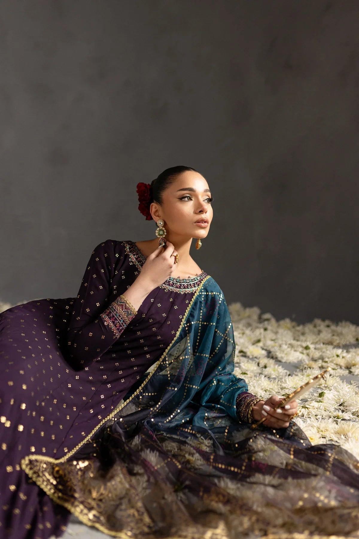Gulzari 3Pc - Embroidered Georgette Luxe Pret-
