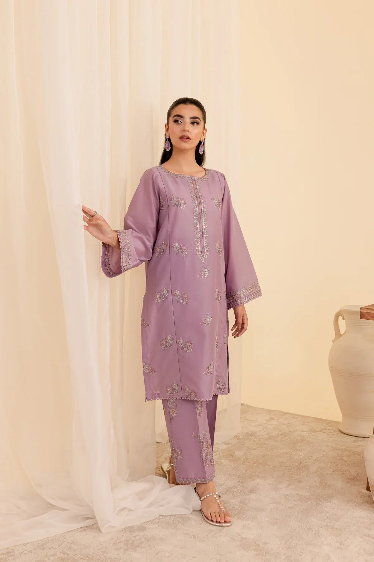 Hiera 2Pc - Embroidered Lawn Dress