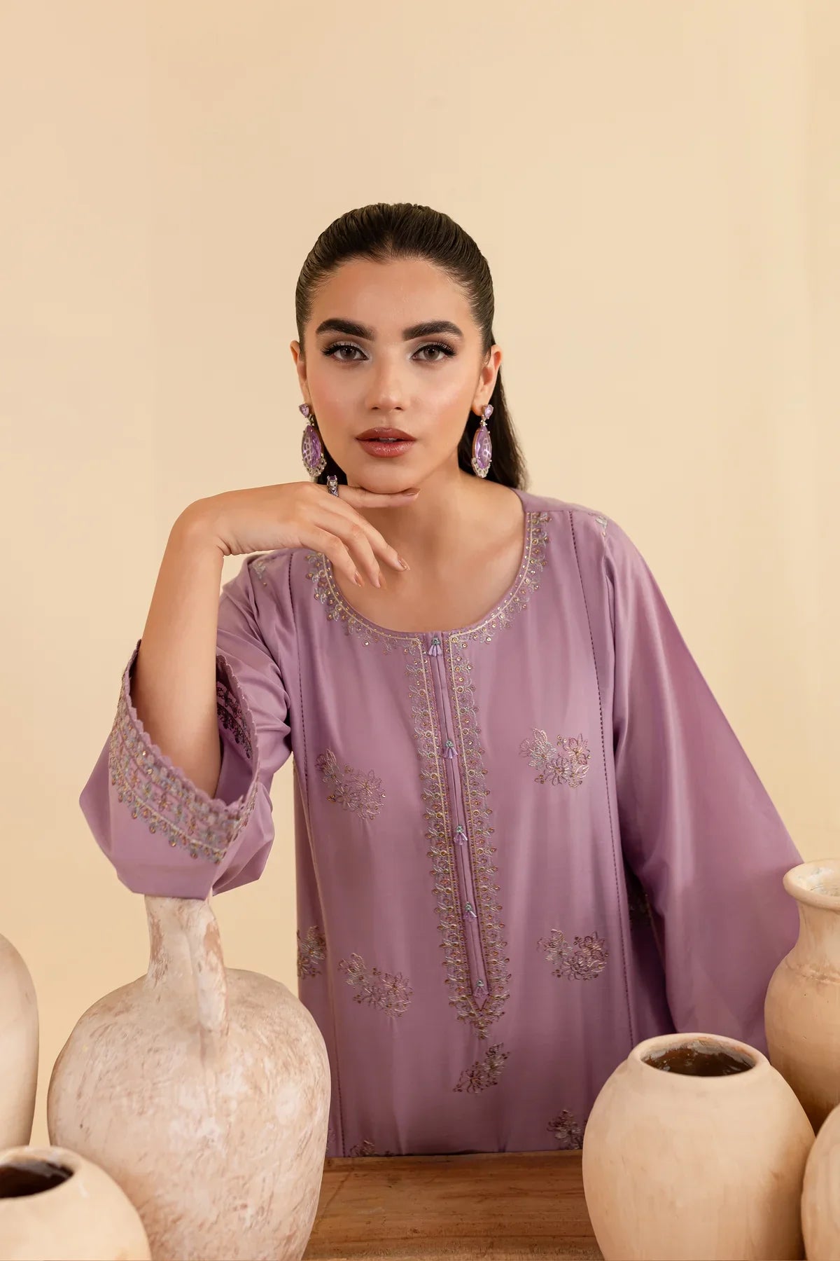 Hiera 2Pc - Embroidered Lawn Dress