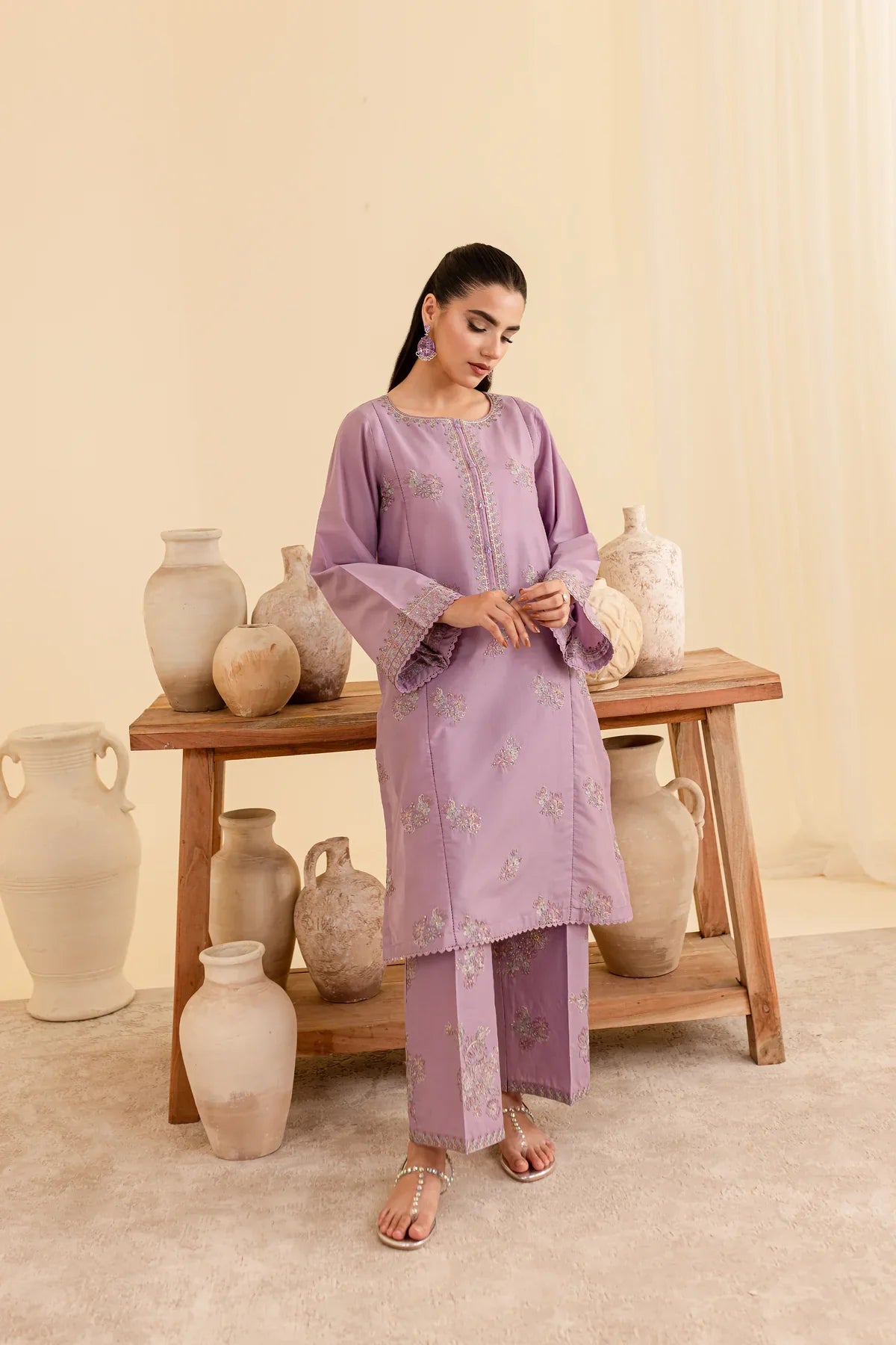 Hiera 2Pc - Embroidered Lawn Dress