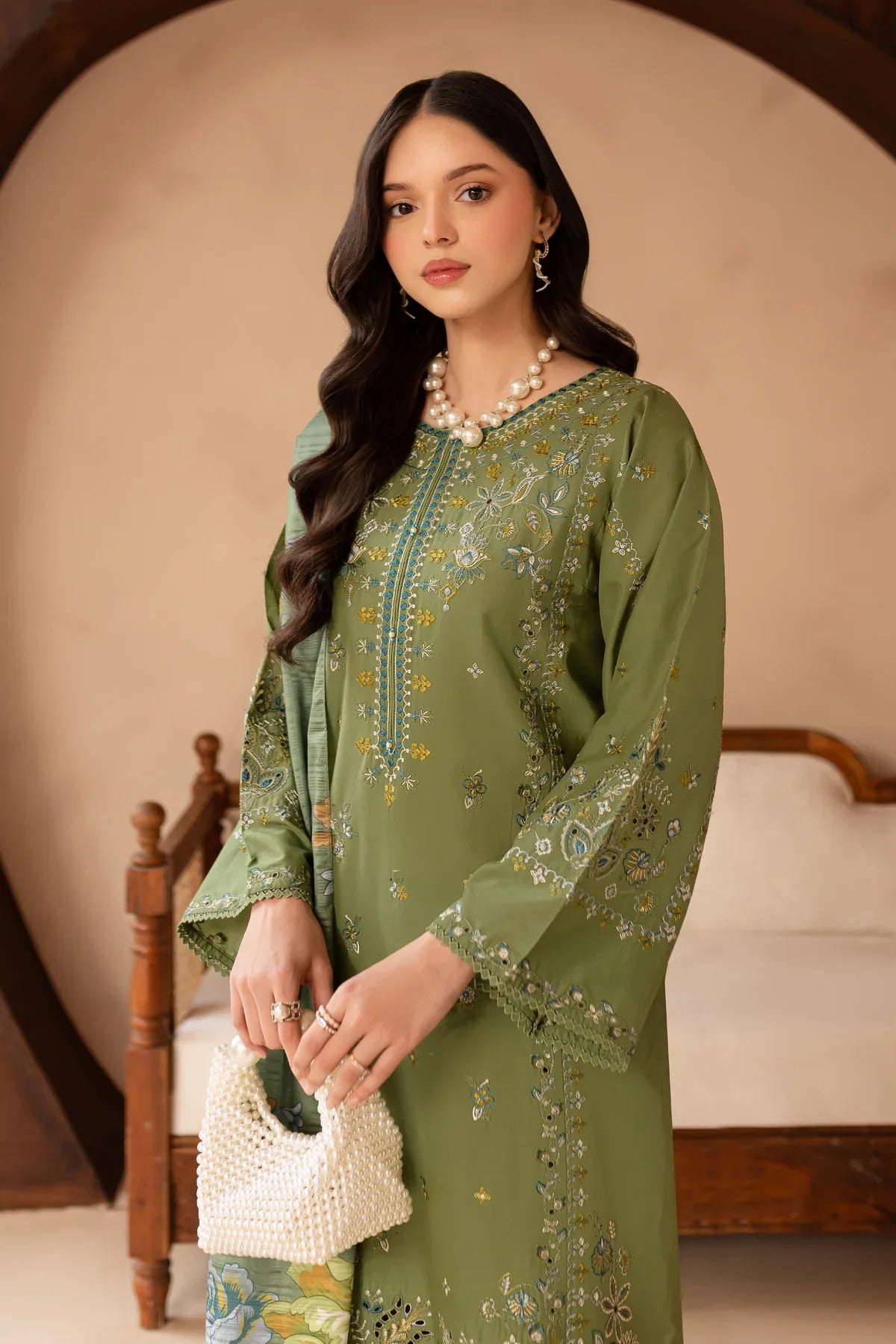 Ireland 3PC Embroidered Lawn Dress