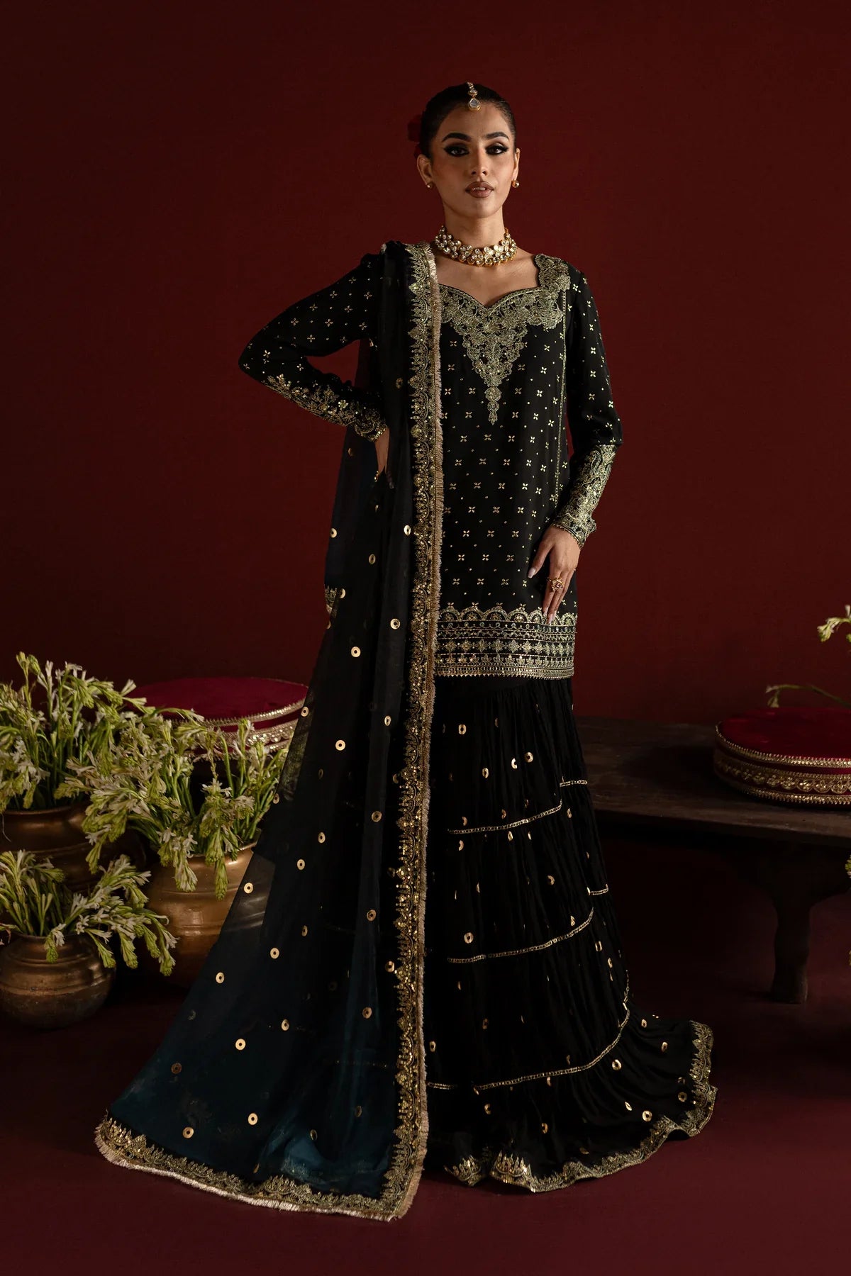 Kiran 3Pc - Embroidered Georgette Luxe Pret