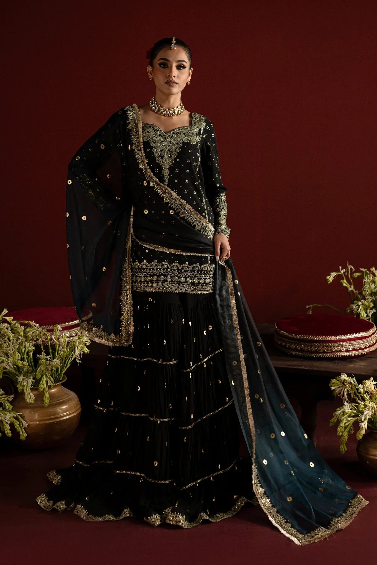 Kiran 3Pc - Embroidered Georgette Luxe Pret