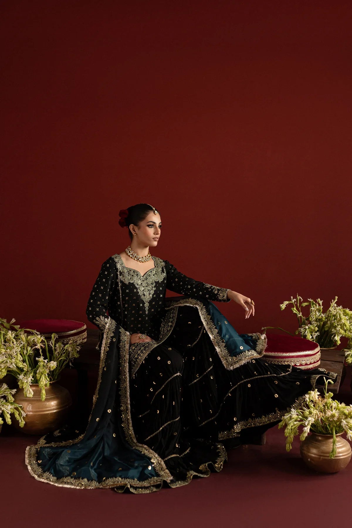 Kiran 3Pc - Embroidered Georgette Luxe Pret
