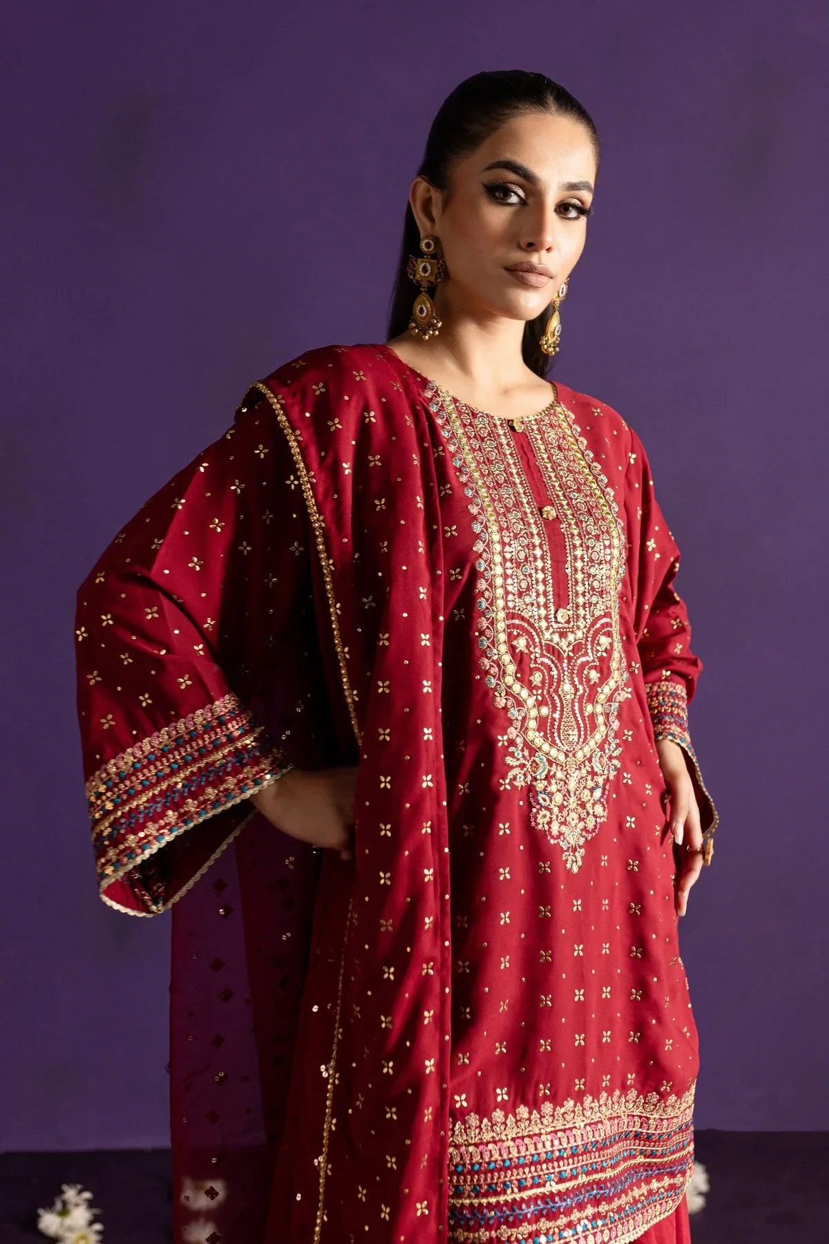 Kumari 3Pc - Embroidered Georgette Luxe Pret