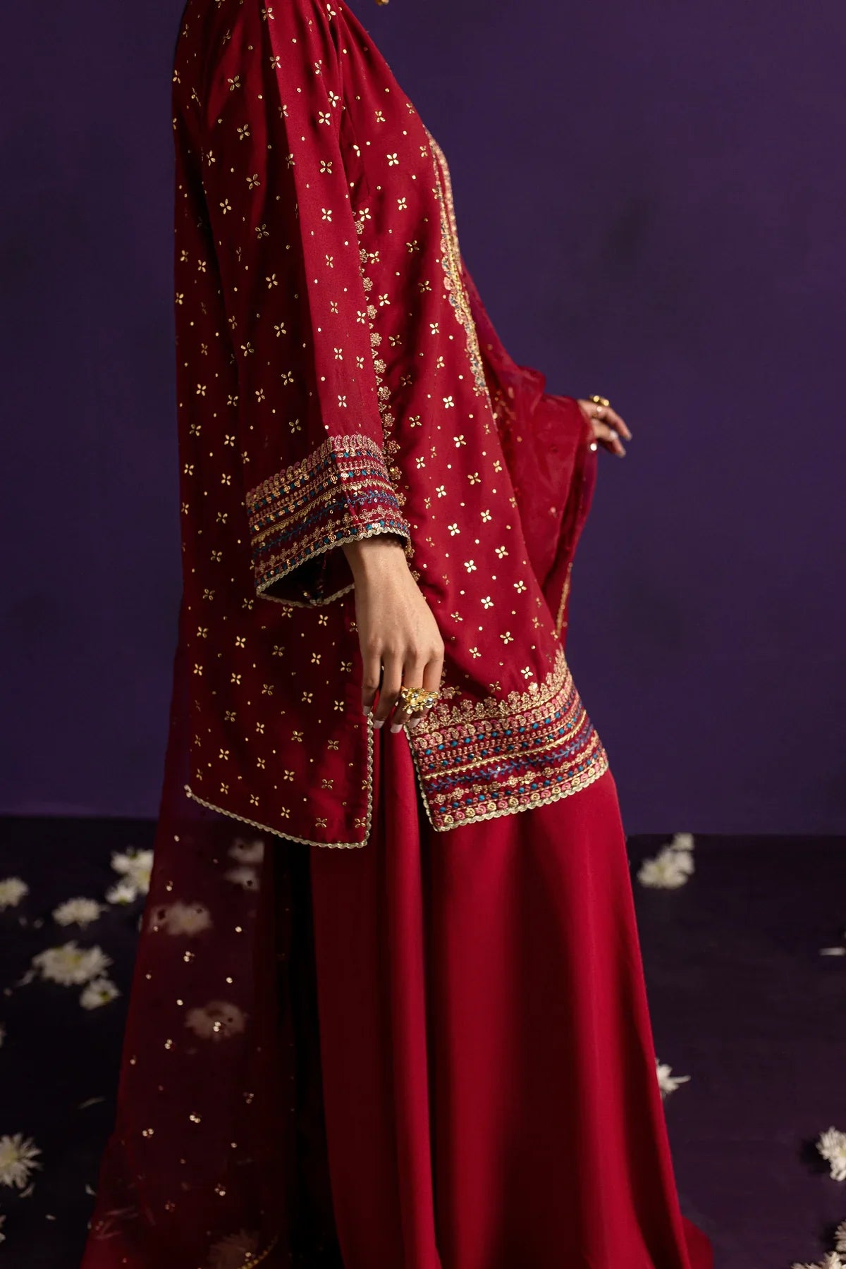Kumari 3Pc - Embroidered Georgette Luxe Pret