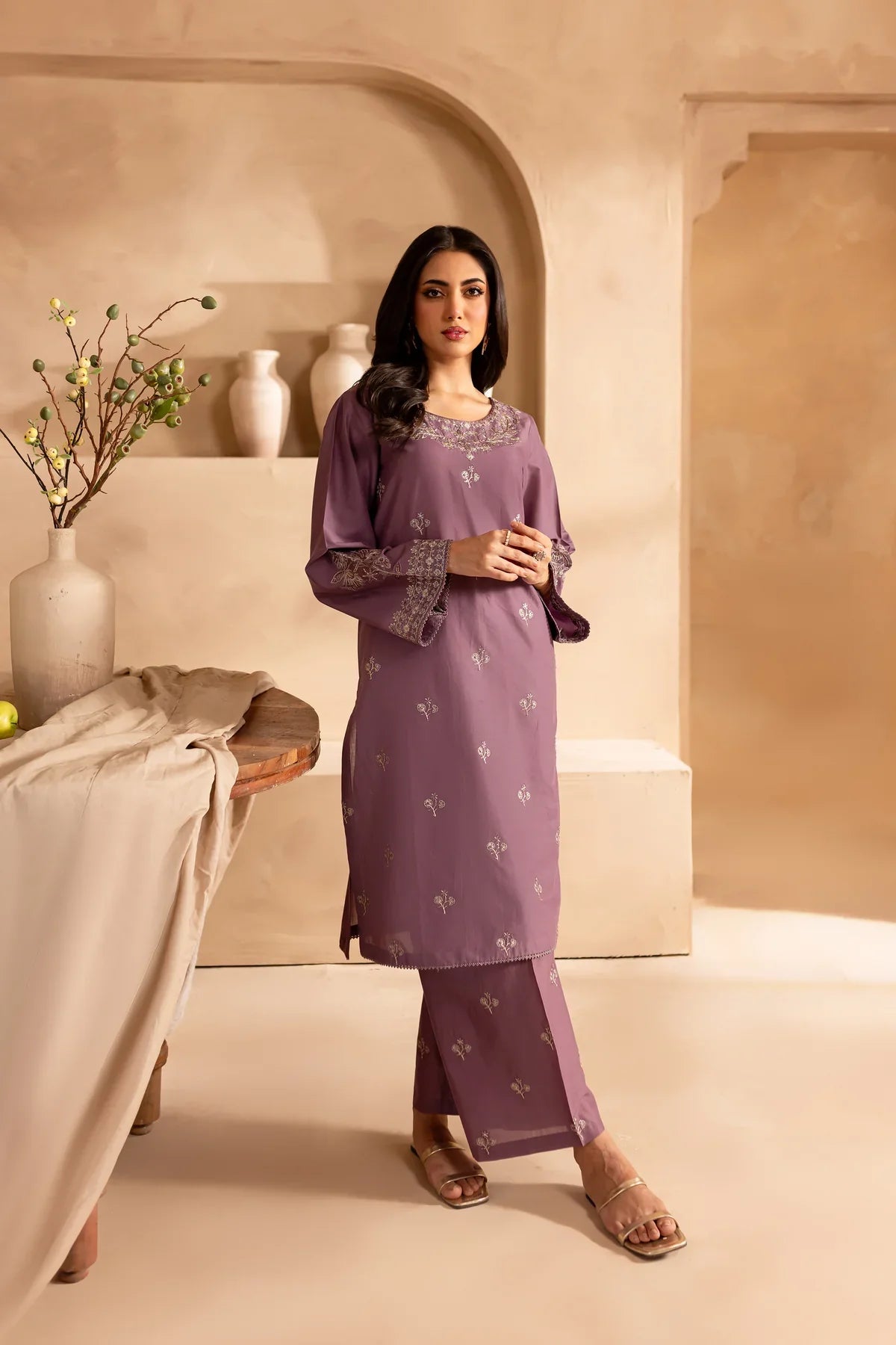 Laikou 2Pc - Embroidered Lawn Dress