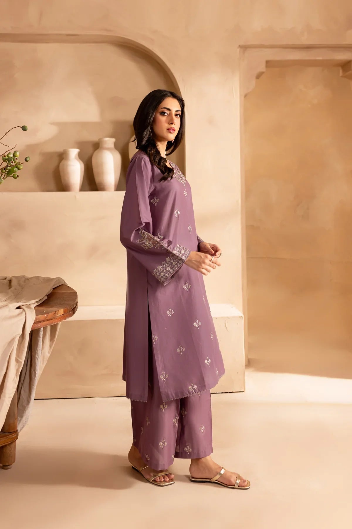 Laikou 2Pc - Embroidered Lawn Dress