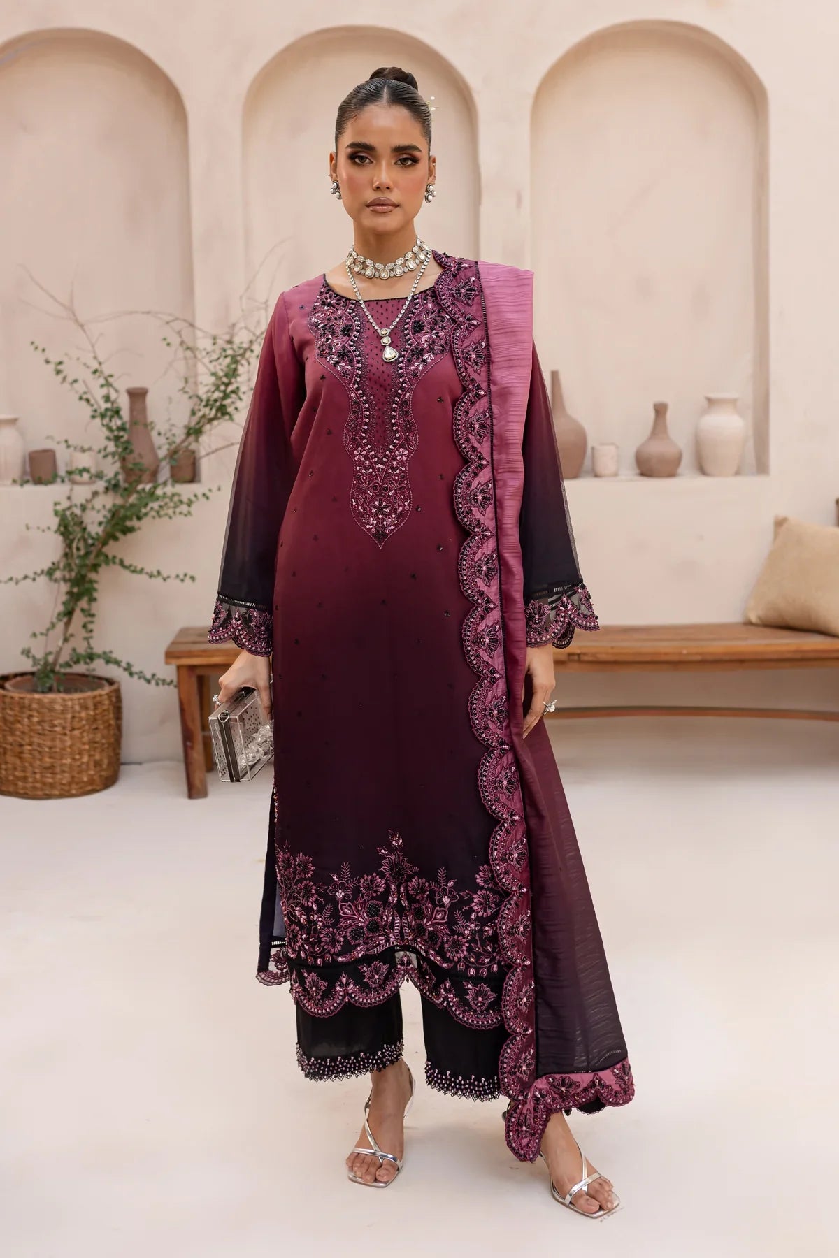 Magnolia 3pc - Embroidered Luxe PRET