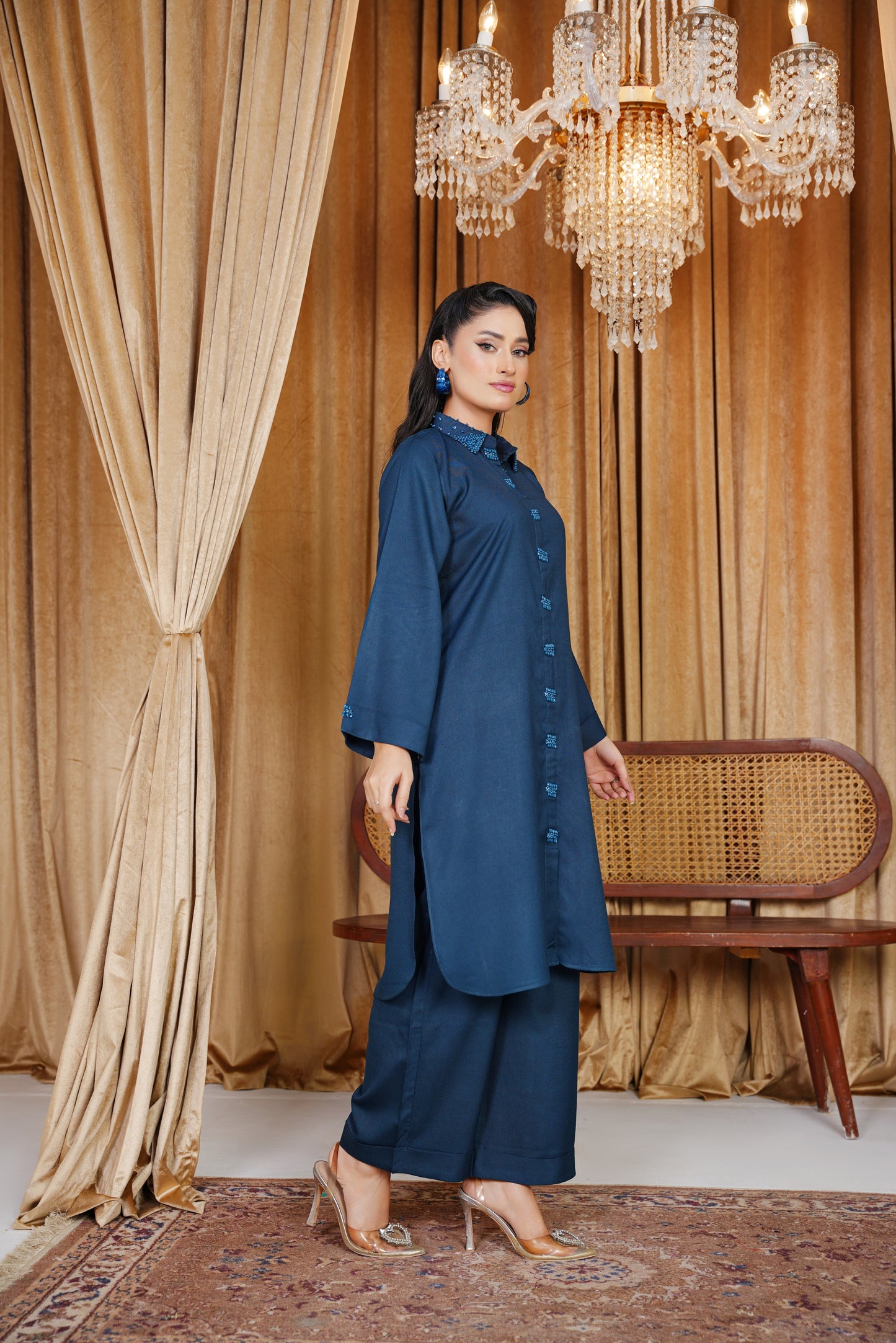 Zinc Elegance | 2Pc Dhanak Suit – Noureza