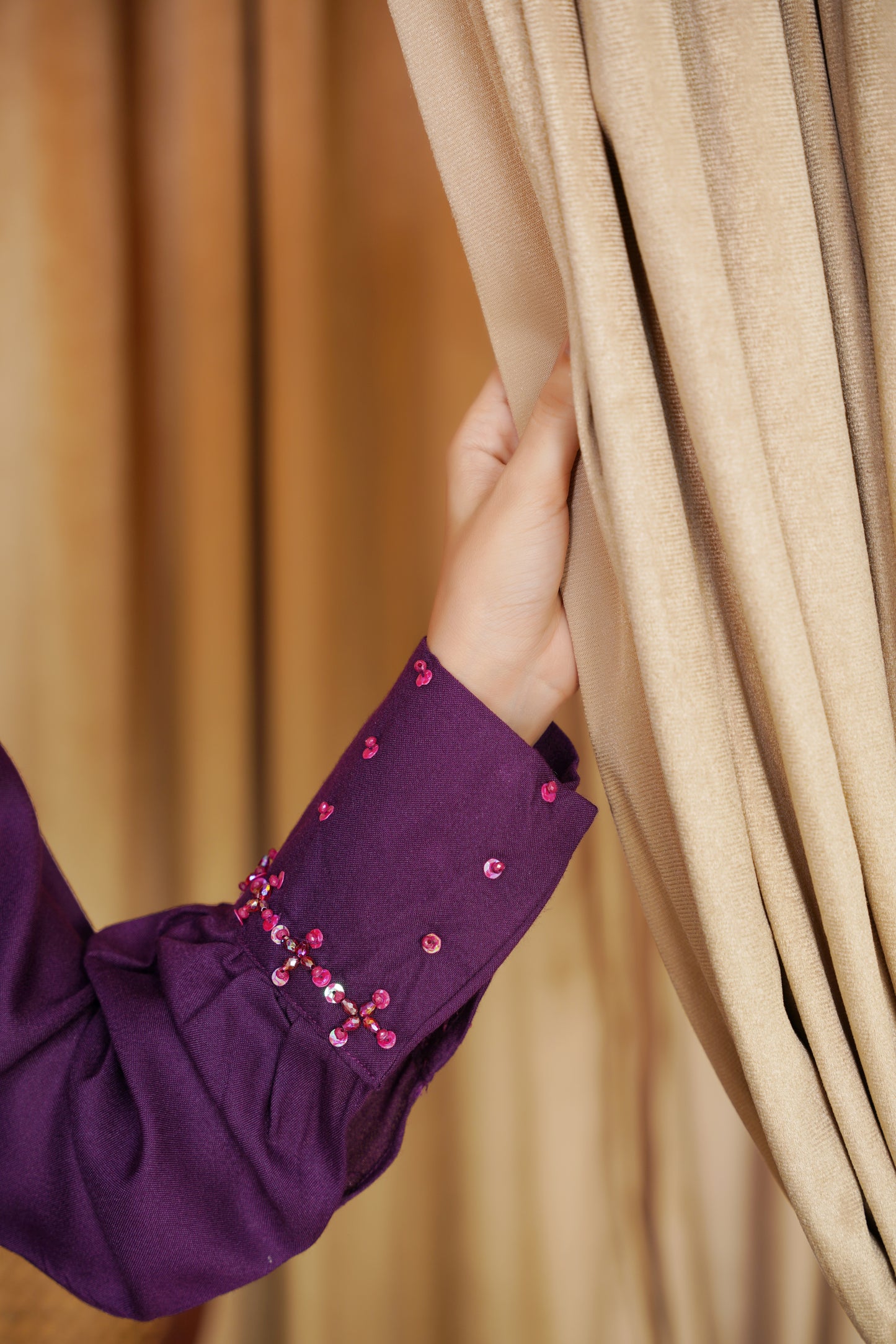 Mystic Purple | 2Pc Dhanak Suit – Noureza