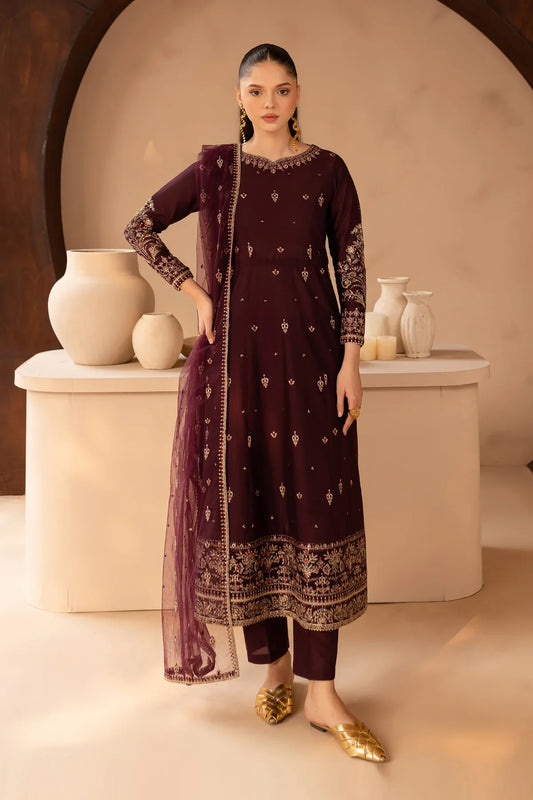 Mystic Haze 3Pc - Embroidered Lawn Dress